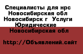 Специалисты для нрс - Новосибирская обл., Новосибирск г. Услуги » Юридические   . Новосибирская обл.